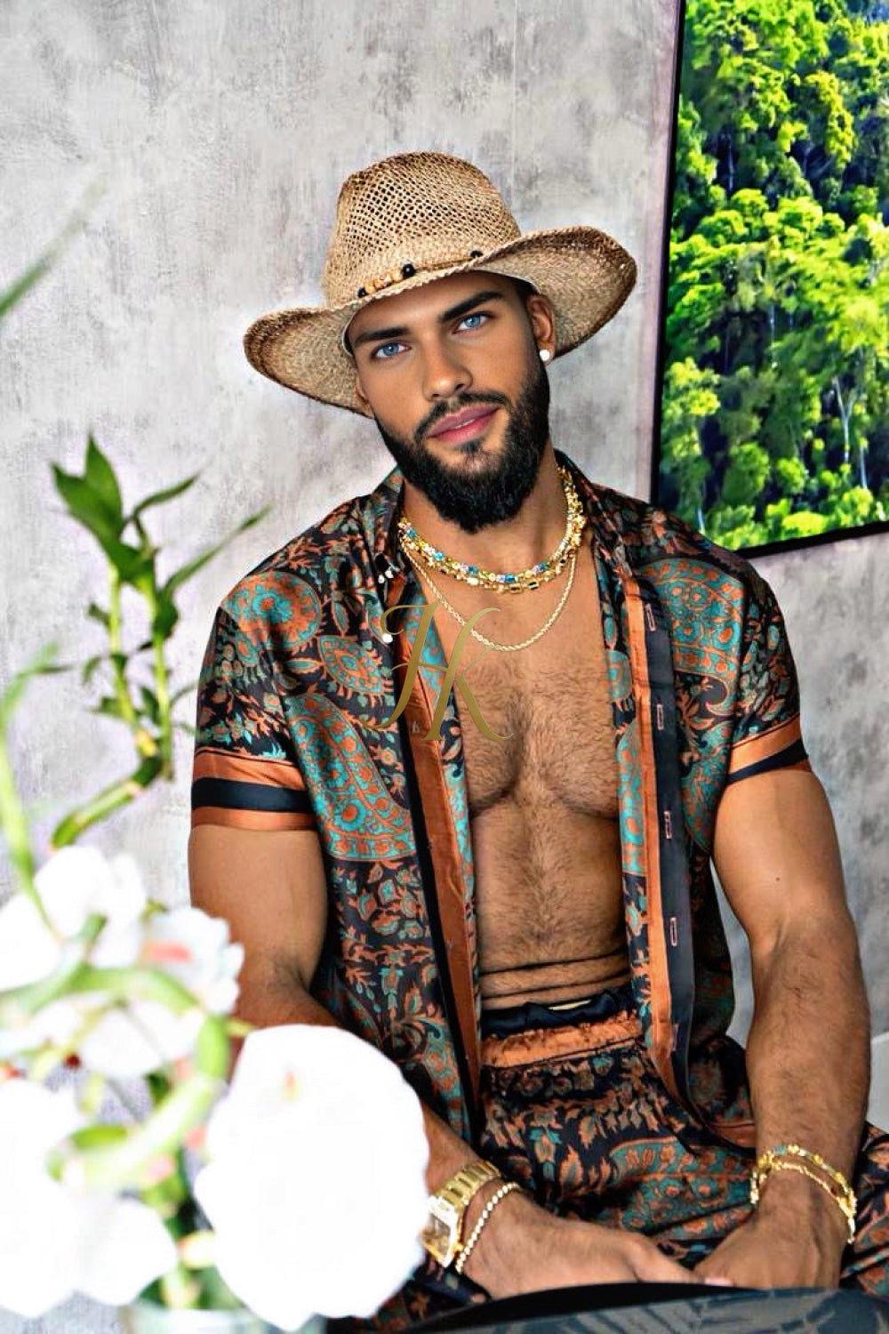 Luxury Men's Silk Summer Set outfits - kayibstrore