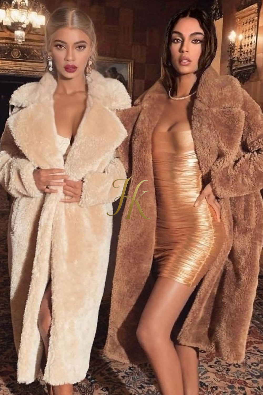 Luxury Teddy genuine wool sheepskin Luxury Coat - Stay Warm and Stylish in this Ethically Produced Fur Coat couple goals - kayibstrore