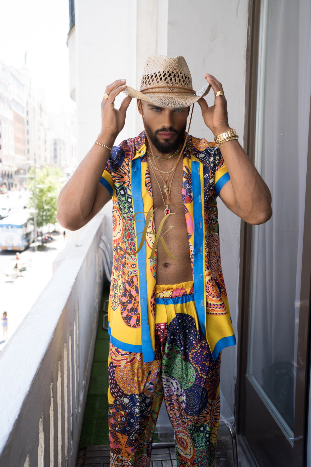 Luxury Men's Silk Summer Set outfits - kayibstrore