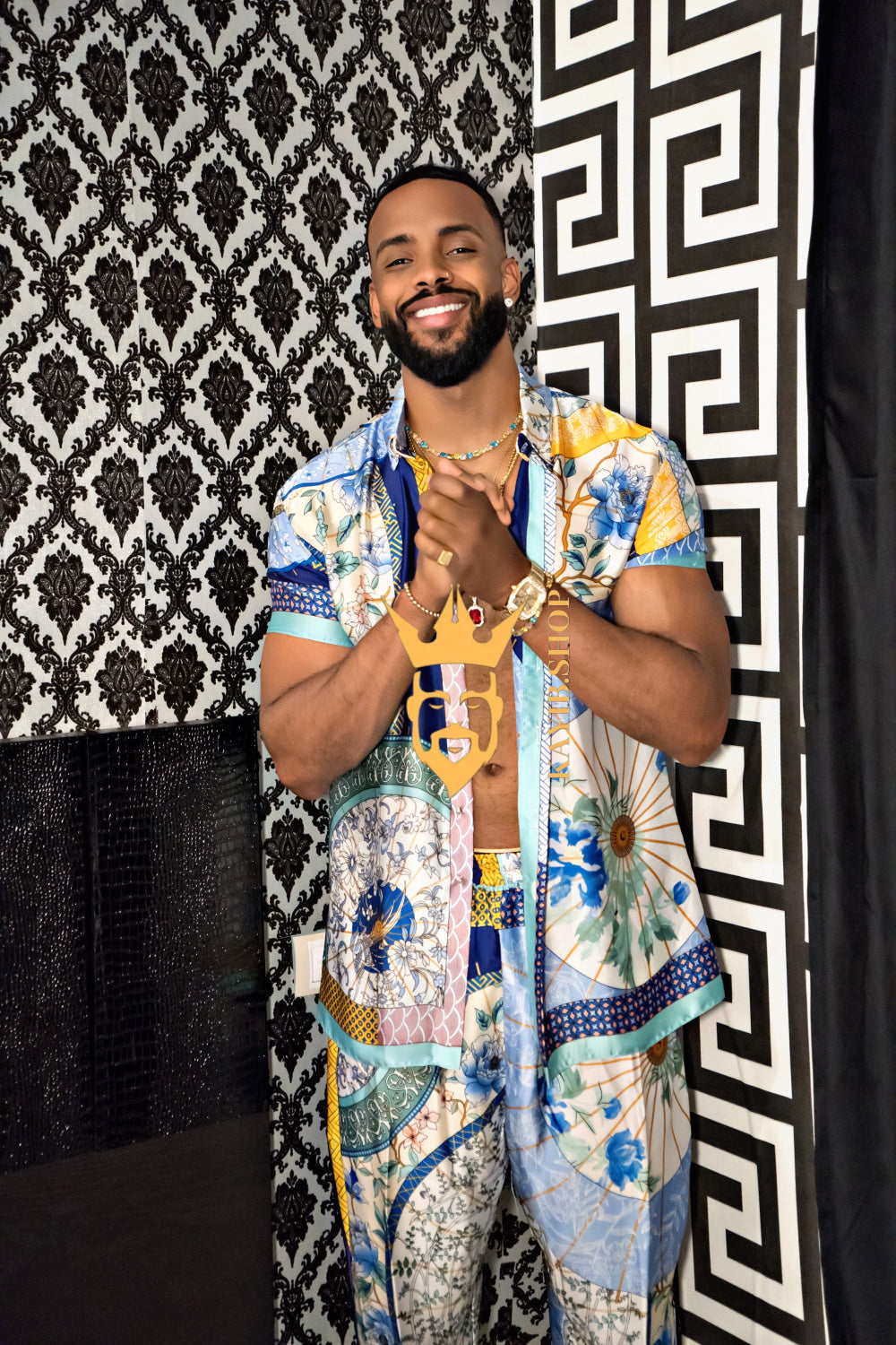 Luxury Men's Silk Party Outfits set - kayibstrore