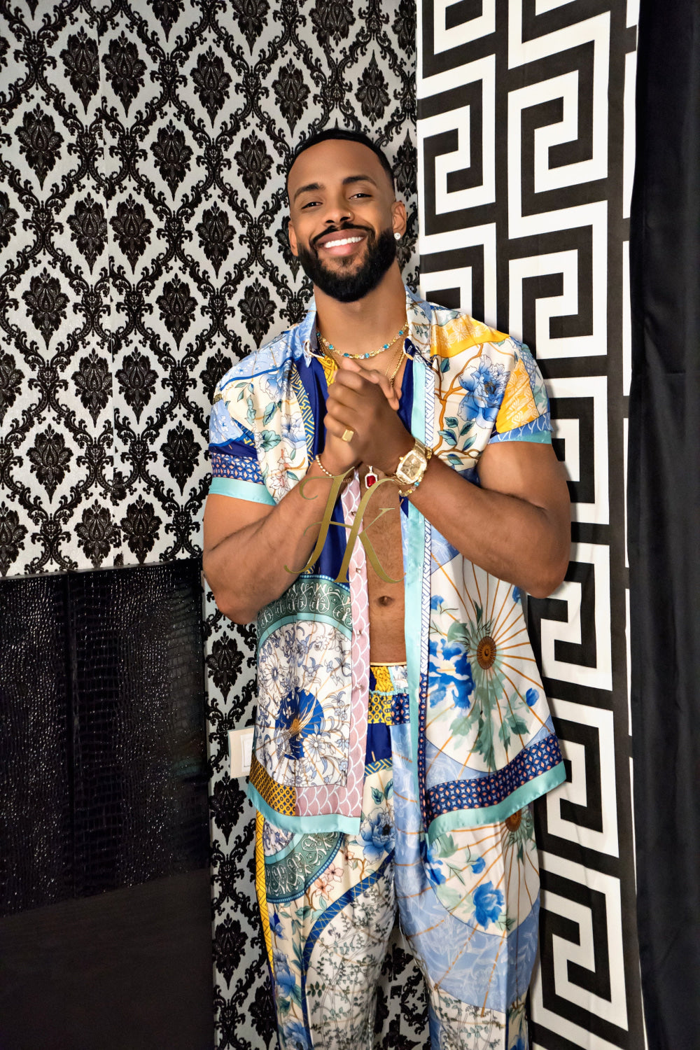 Luxury Men's Silk Party Outfits set - kayibstrore