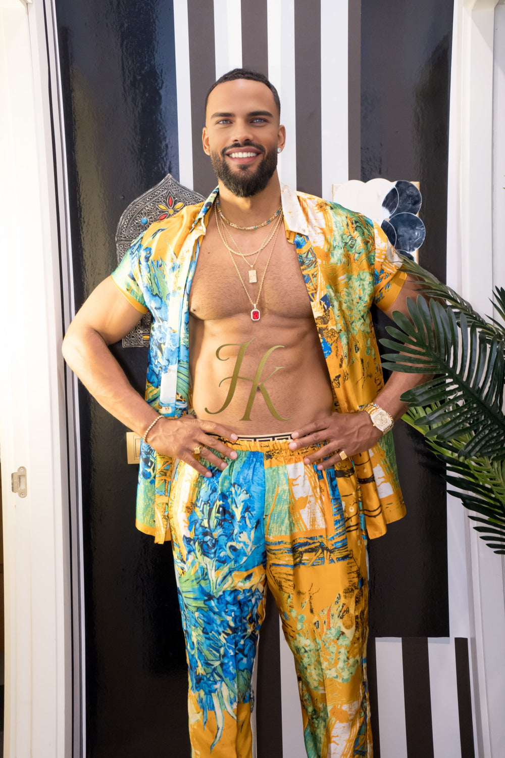 Luxurious Men's Silk Set Pants outfits - kayibstrore