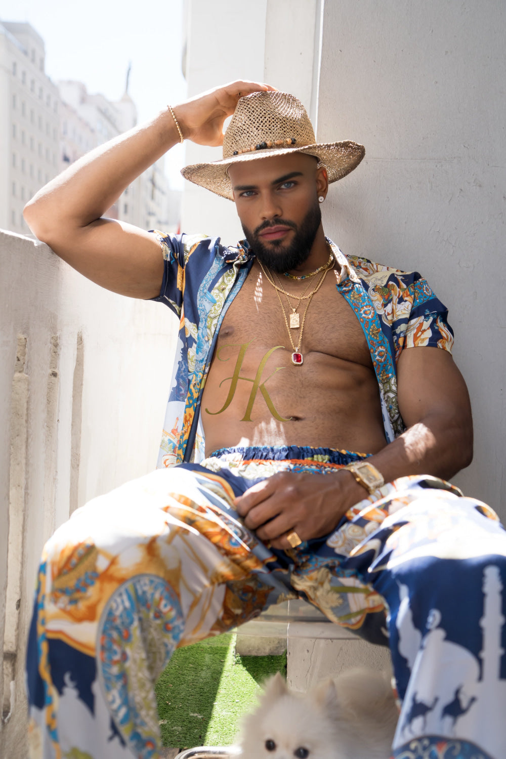 Men's luxury Silk Shirt and Pant Set - kayibstrore
