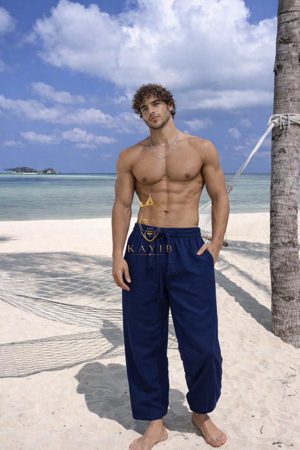 Premium Dark Blue Nomad Boho Pants – Signature Edition