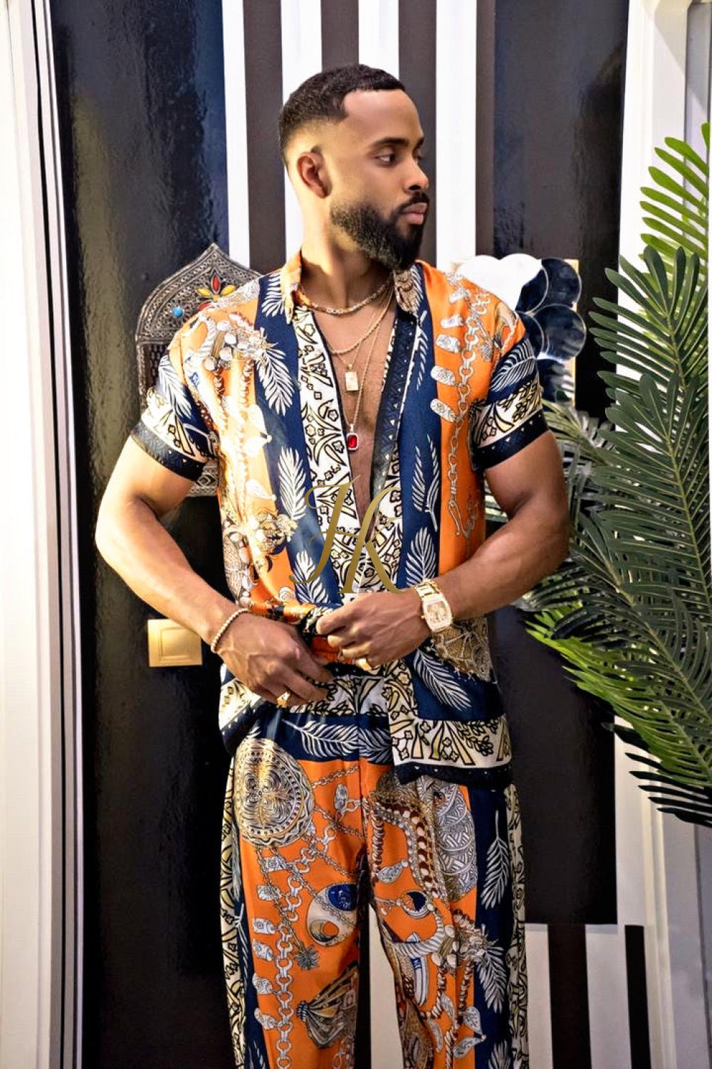Unleash Your Style: Luxury Silk Set Festival Wear for Men - kayibstrore