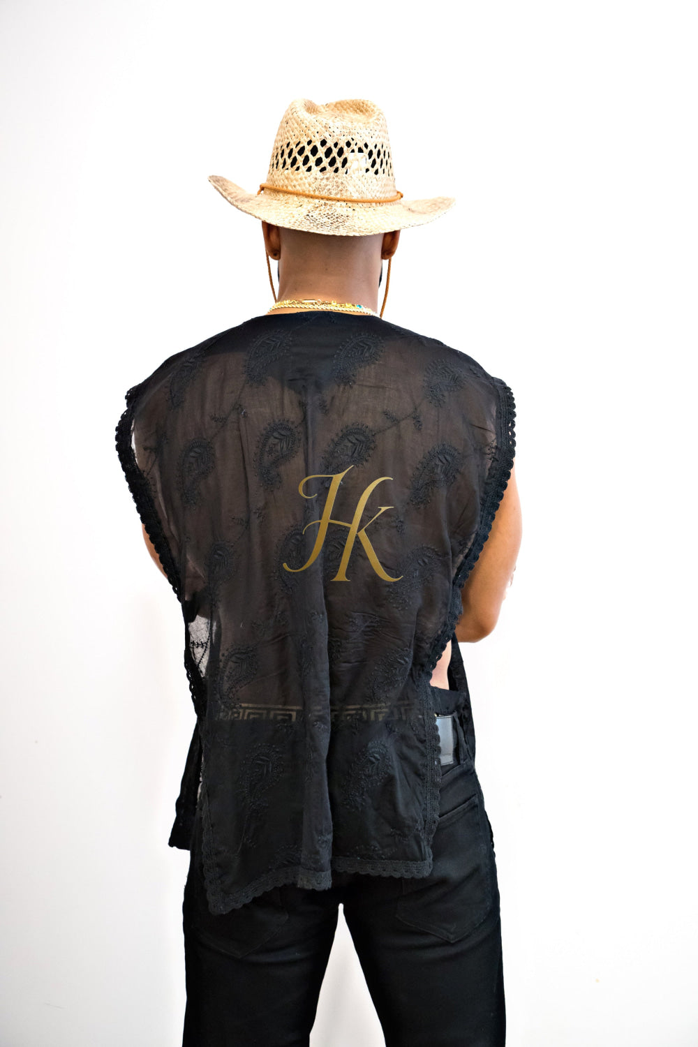 Handmade men's sleeveless tank top, Earthy Top Shirt, Tribal Jungle Natural Savage Neck Festival Rave hippie top - kayibstrore