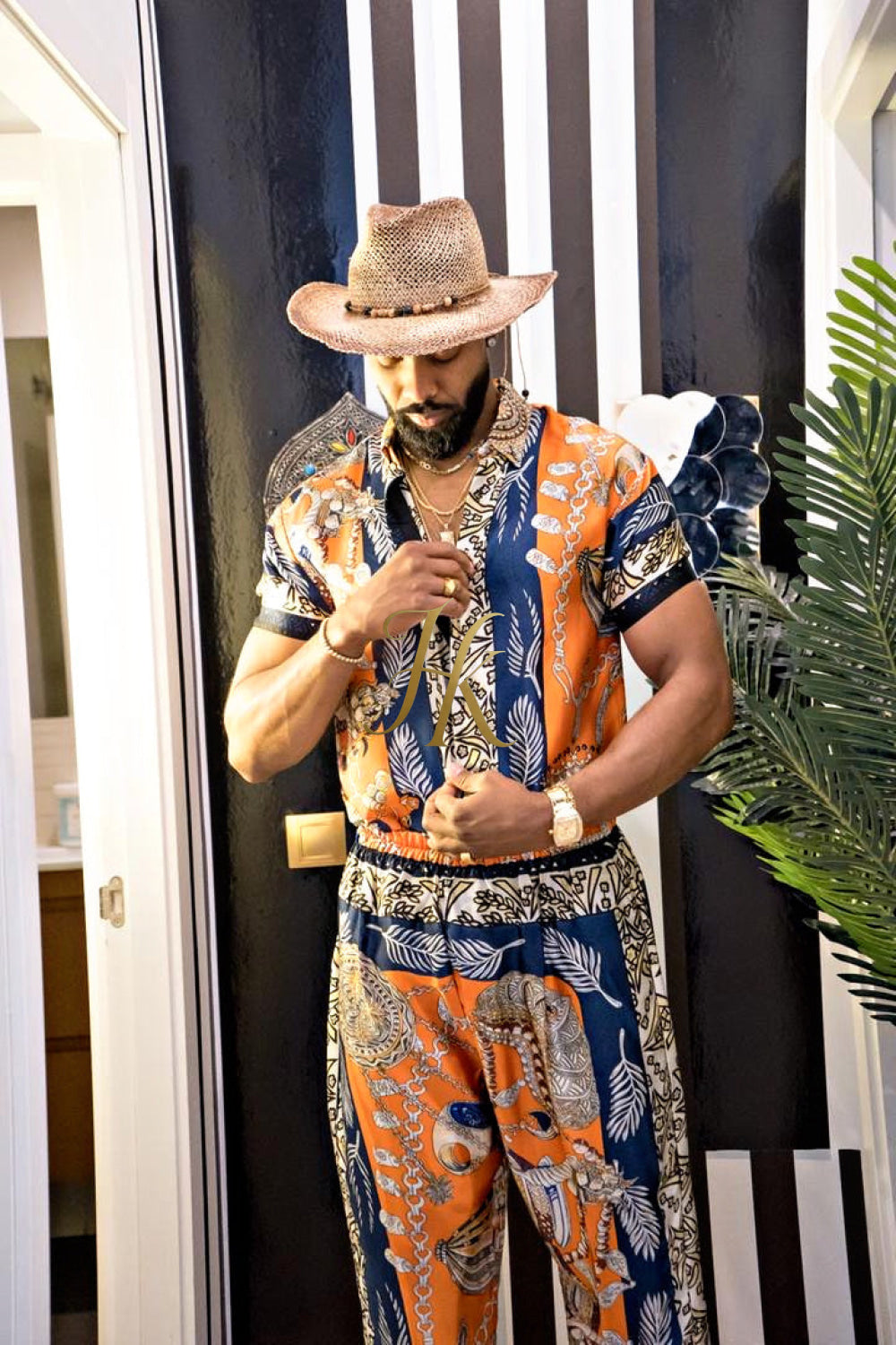 Unleash Your Style: Luxury Silk Set Festival Wear for Men - kayibstrore