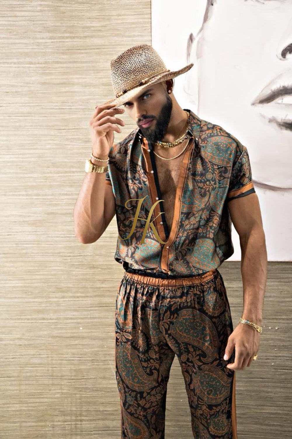 Luxury Men's Silk Summer Set outfits - kayibstrore