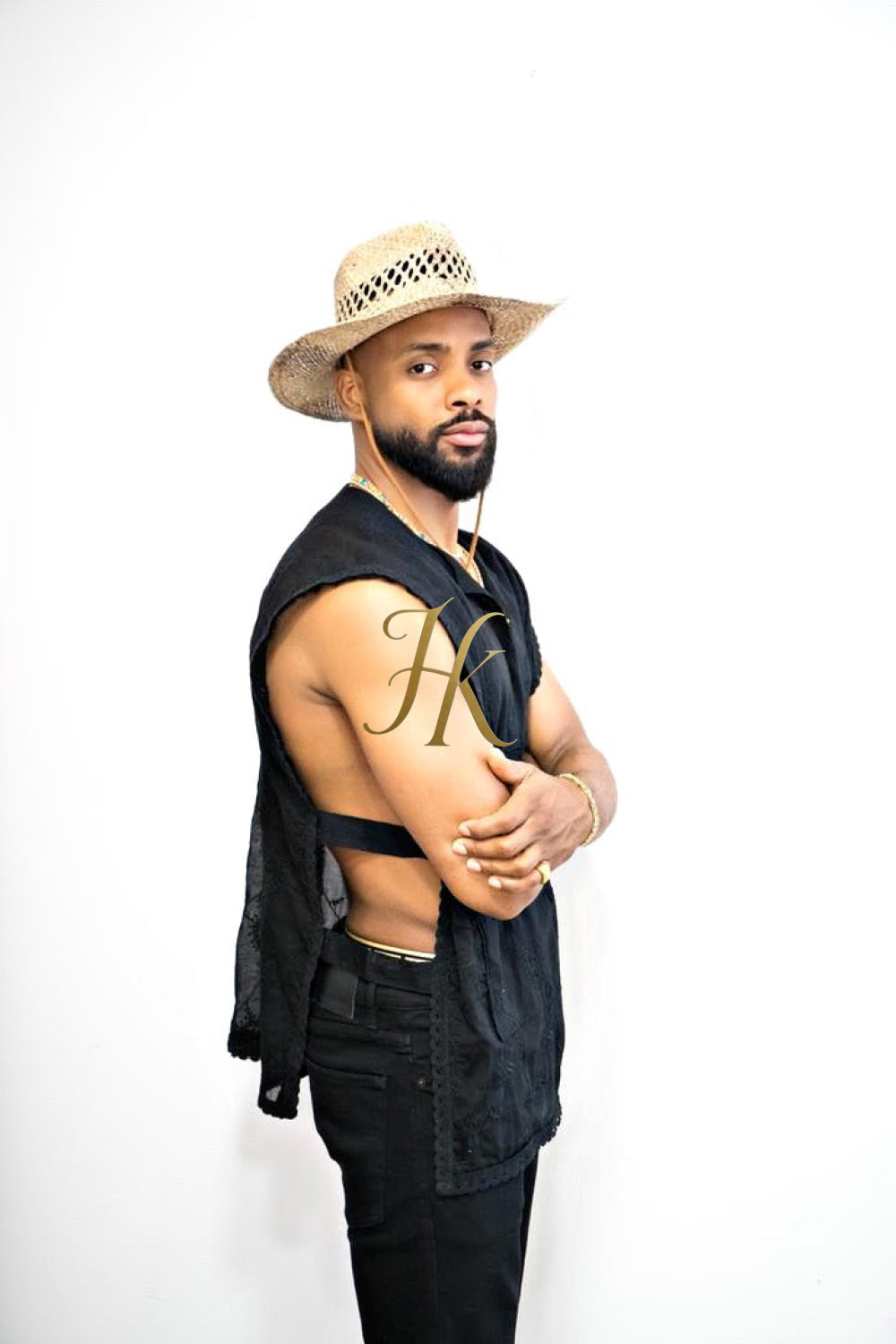 Handmade men's sleeveless tank top, Earthy Top Shirt, Tribal Jungle Natural Savage Neck Festival Rave hippie top Nomadic Primiti - kayibstrore