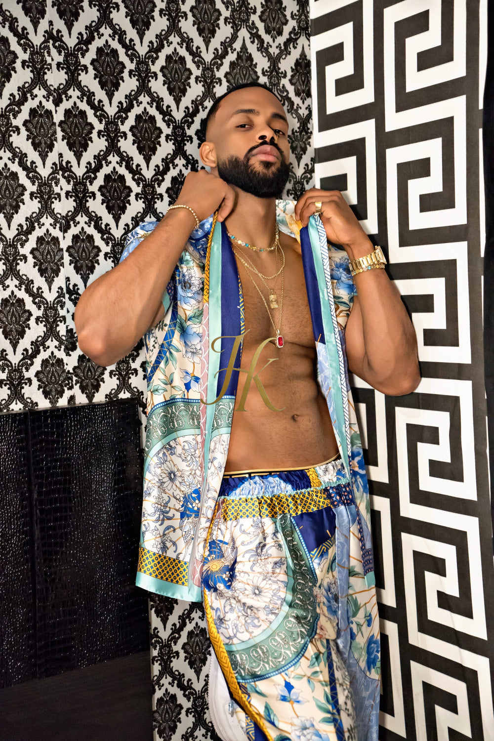 Luxury Men's Silk Party Outfits set - kayibstrore