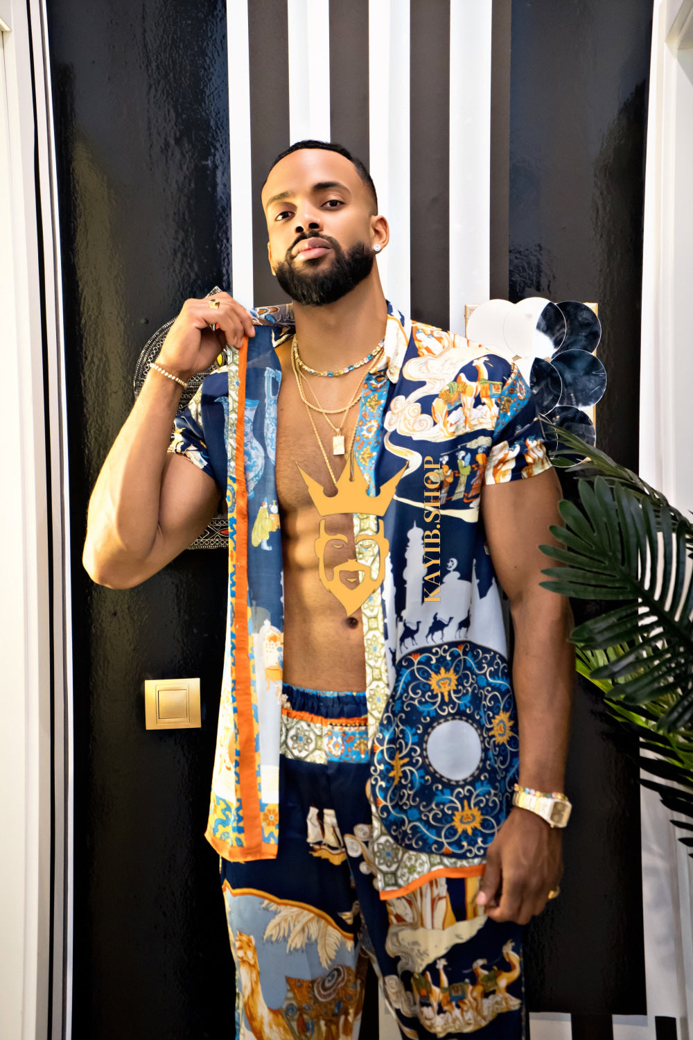 Luxury Men's Silk Summer Set outfits - kayibstrore