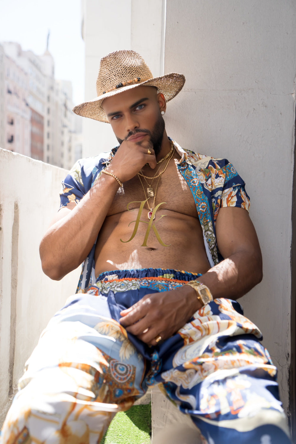 Men's luxury Silk Shirt and Pant Set - kayibstrore