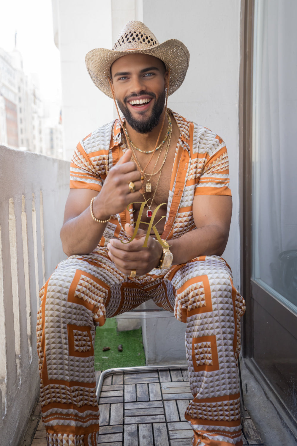 Luxury Handmade Outfits: Men's Luxury Silk Set shirt - kayibstrore