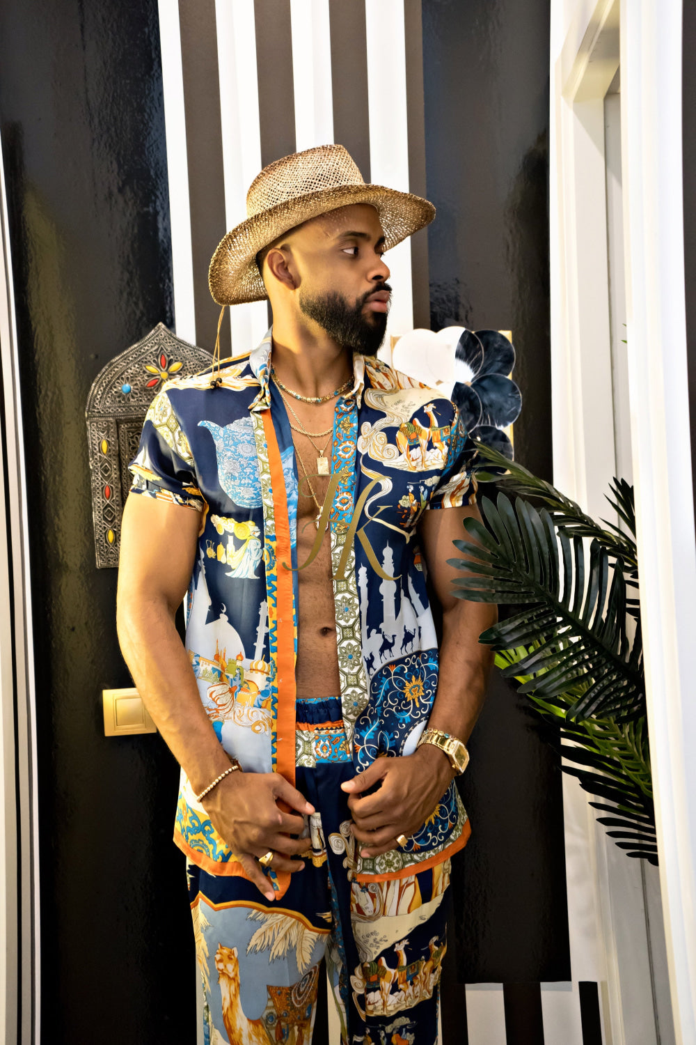 Luxury Men's Silk Summer Set outfits - kayibstrore