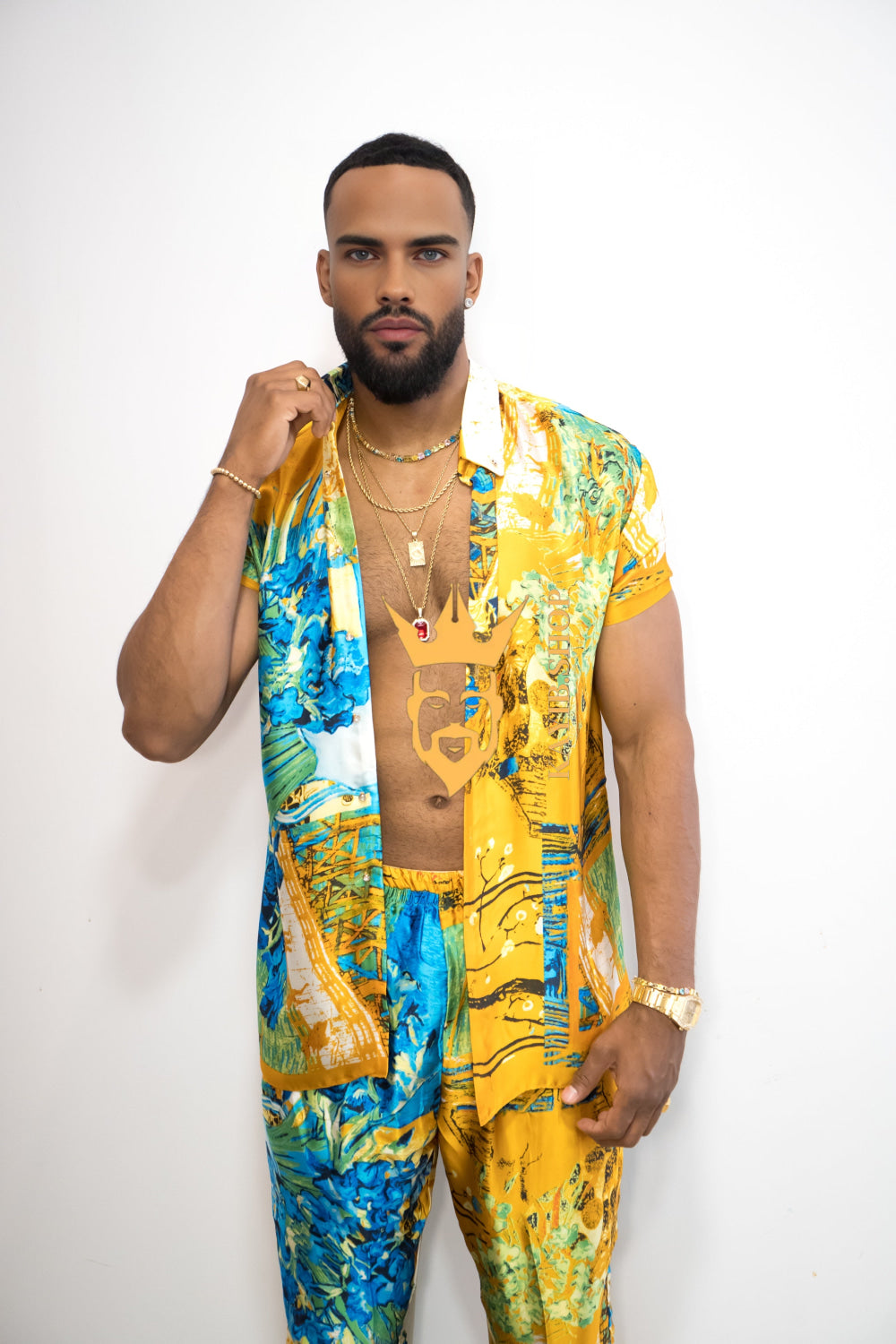 Luxurious Handmade Men's Silk Set Pants - kayibstrore