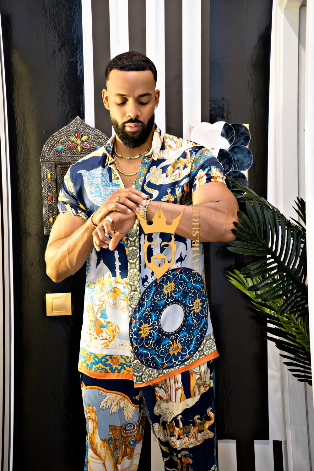 Luxury Men's Silk Summer Set outfits - kayibstrore