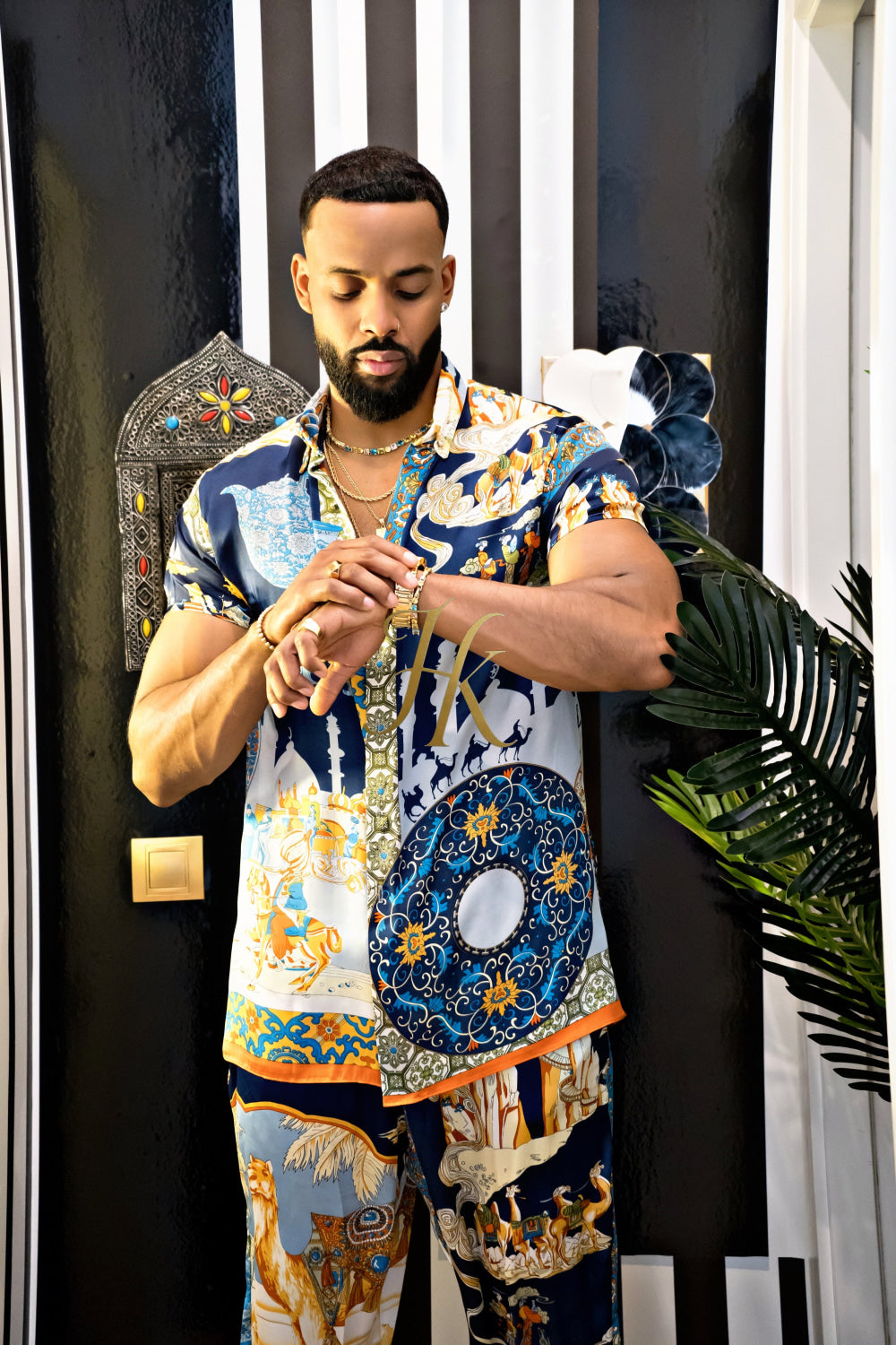 Luxury Men's Silk Summer Set outfits - kayibstrore