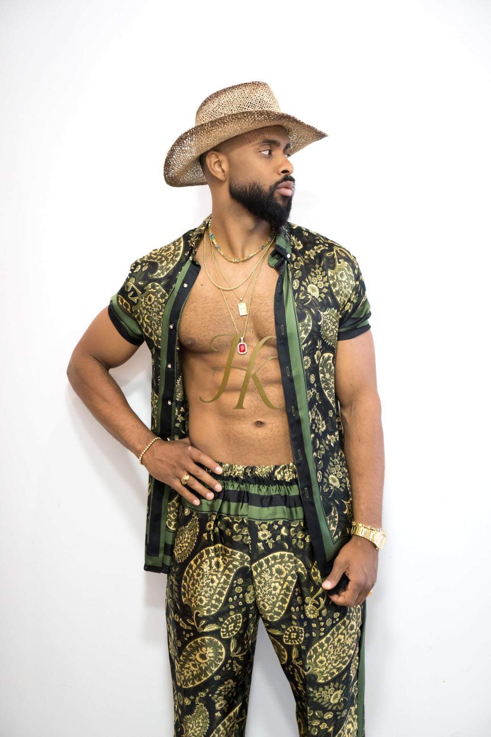 Luxury Men's Silk Summer Set outfits - kayibstrore