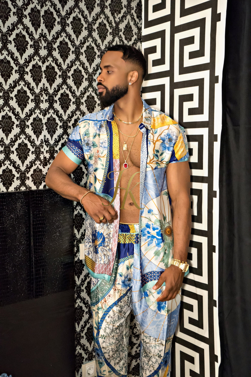 Luxury Men's Silk Party Outfits set - kayibstrore