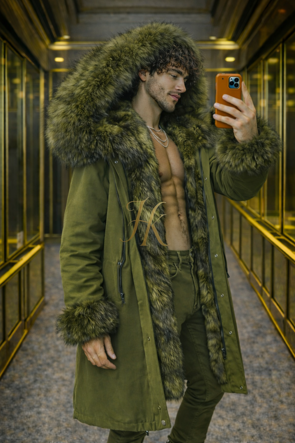 <transcy>Parka impermeable para hombre, chaqueta de invierno, nueva moda, abrigo largo de piel de conejo, Parkas para hombre, prendas de vestir exteriores de piel de zorro natural, ropa de calle</transcy>