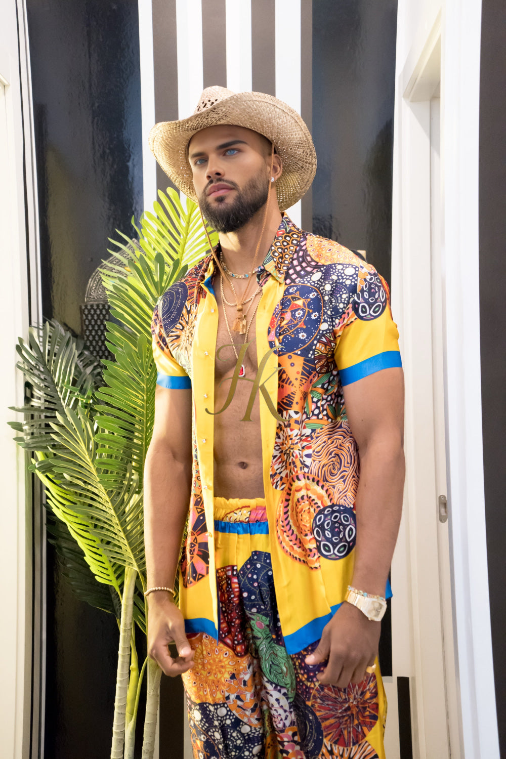 Luxury Men's Silk Summer Set outfits - kayibstrore