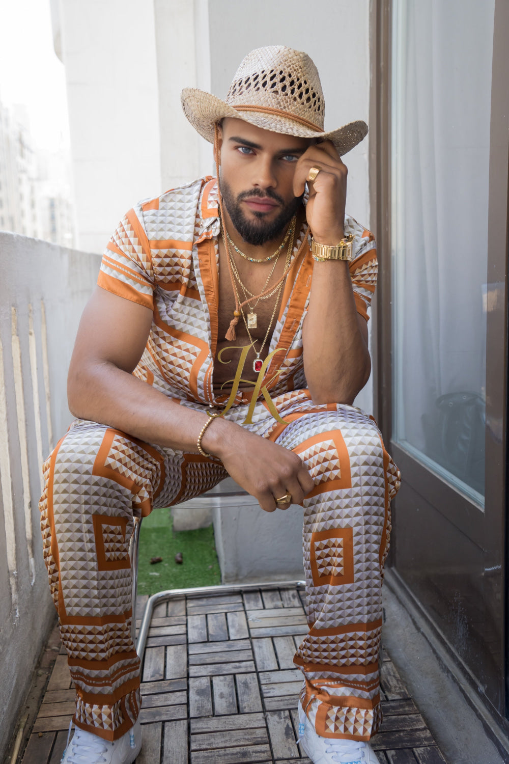 Luxury Handmade Outfits: Men's Luxury Silk Set shirt - kayibstrore