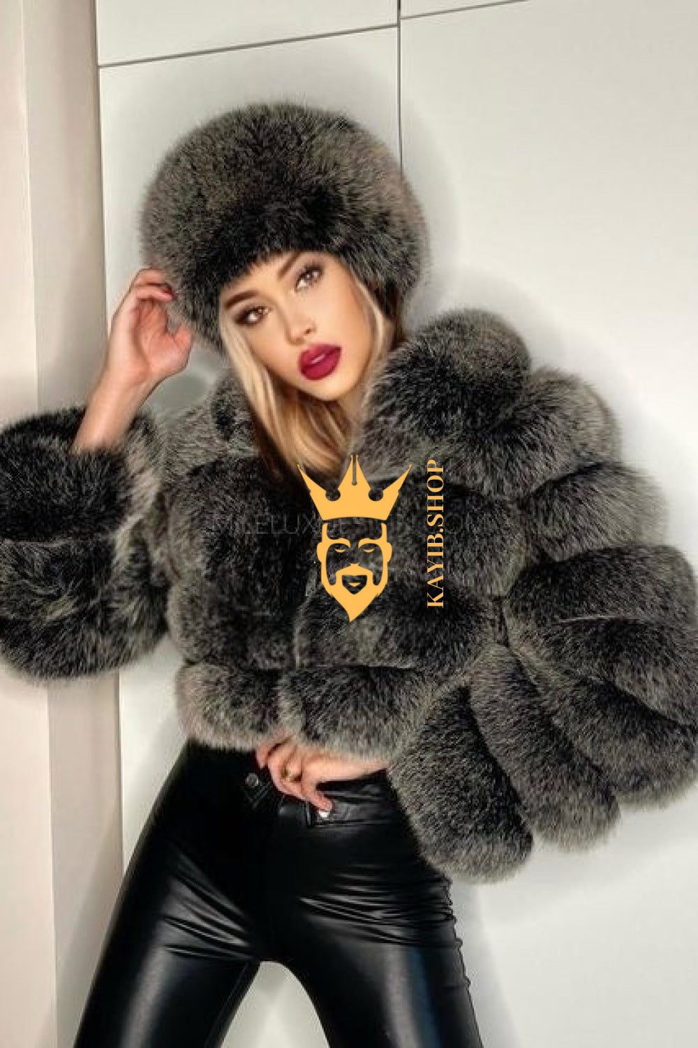 Fashion Raccoon Fur Short Coat - Stay Stylish and Warm with Oversized Sleeves - 100% Real Fur Luxury - kayibstrore