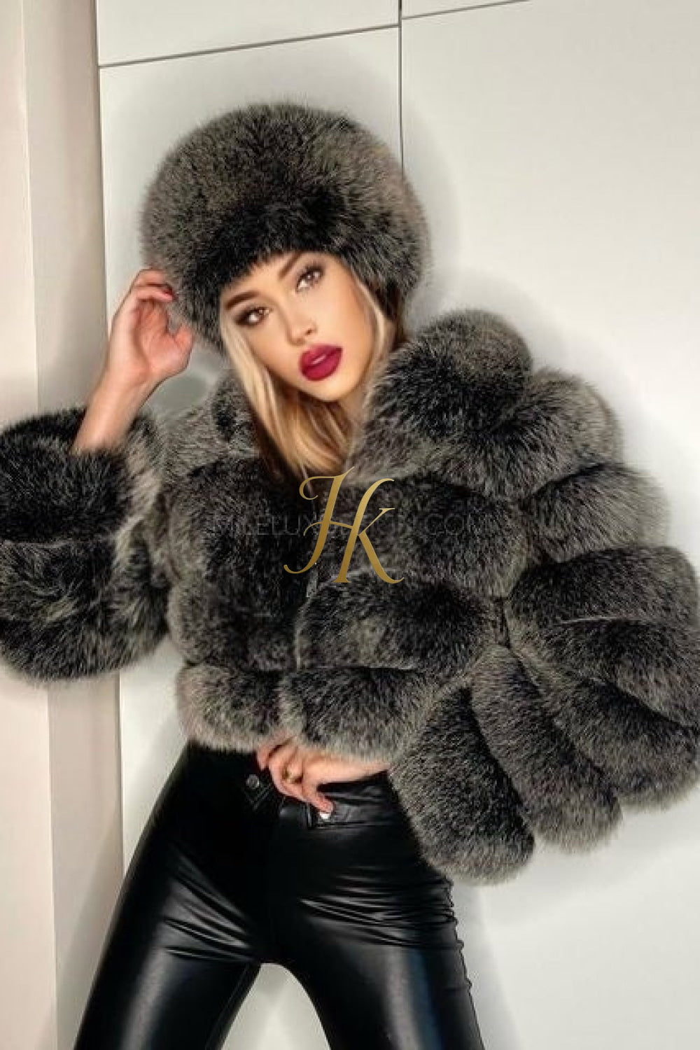 Fashion Raccoon Fur Short Coat - Stay Stylish and Warm with Oversized Sleeves - 100% Real Fur Luxury - kayibstrore