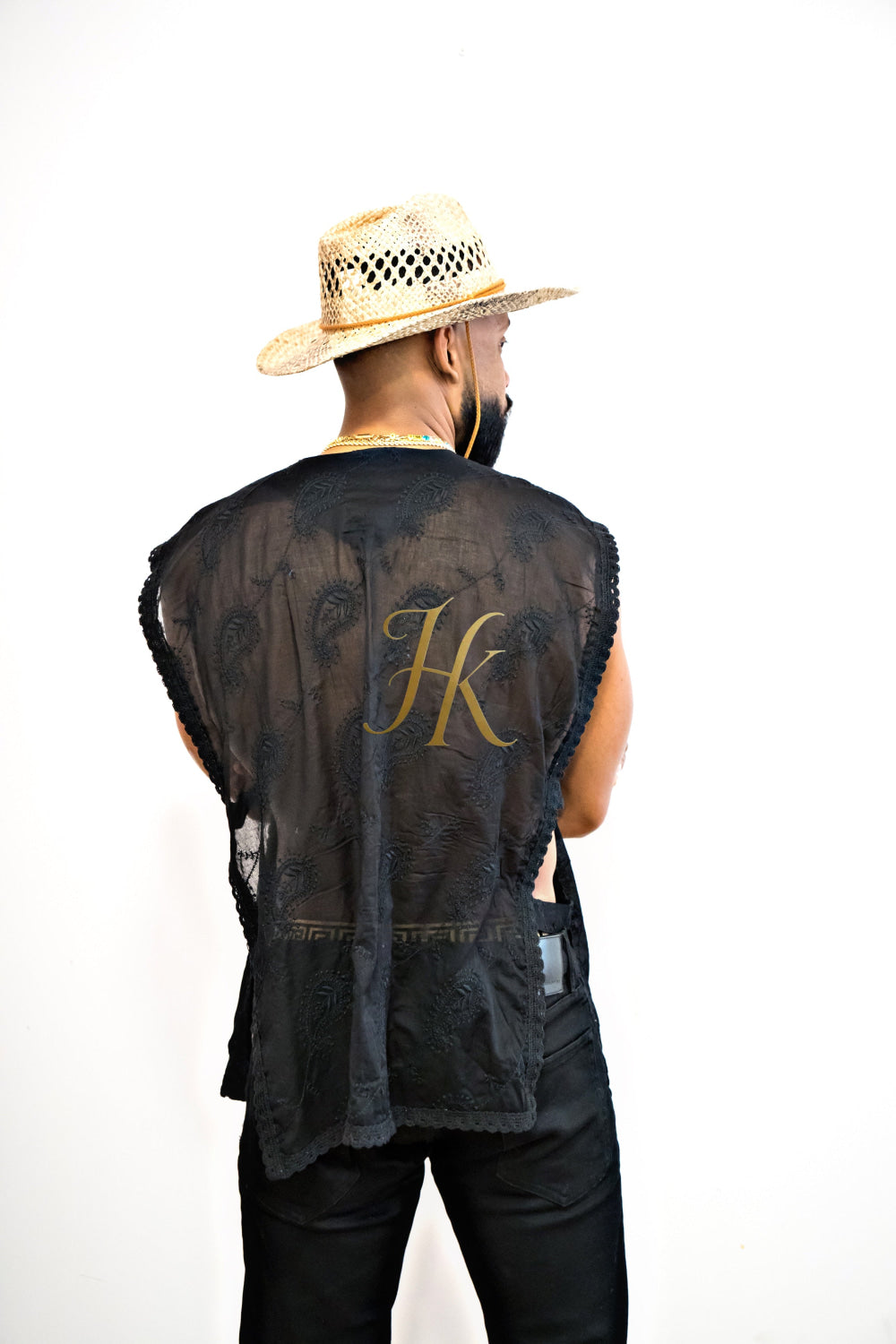 Handmade men's sleeveless tank top, Earthy Top Shirt, Tribal Jungle Natural Savage Neck Festival Rave hippie top Nomadic Primiti - kayibstrore