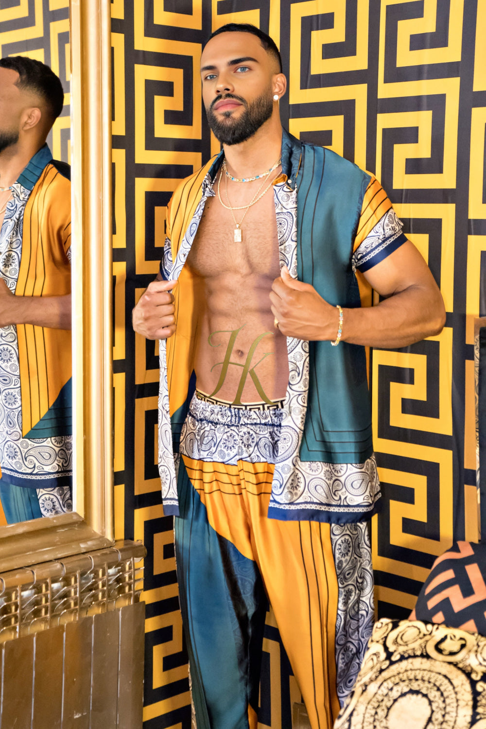 Men's party Luxury Silk Dress Set Outfit - Elevate Your Style Game with Ultimate Comfort and Unbeatable Quality - kayibstrore