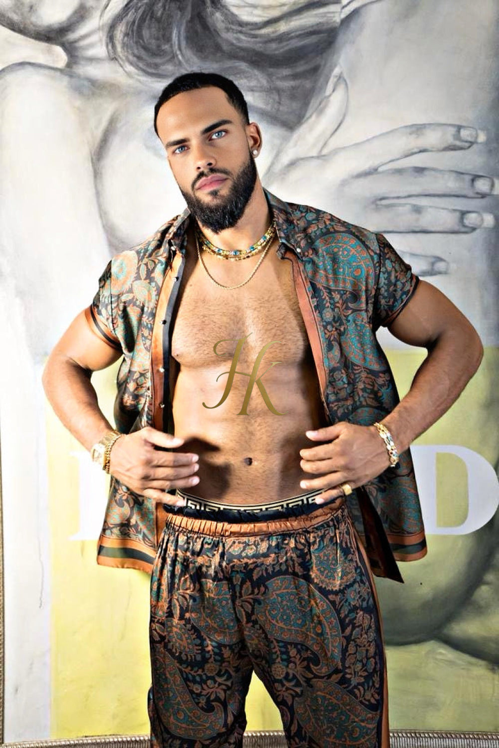 Luxury Men's Silk Summer Set outfits - kayibstrore