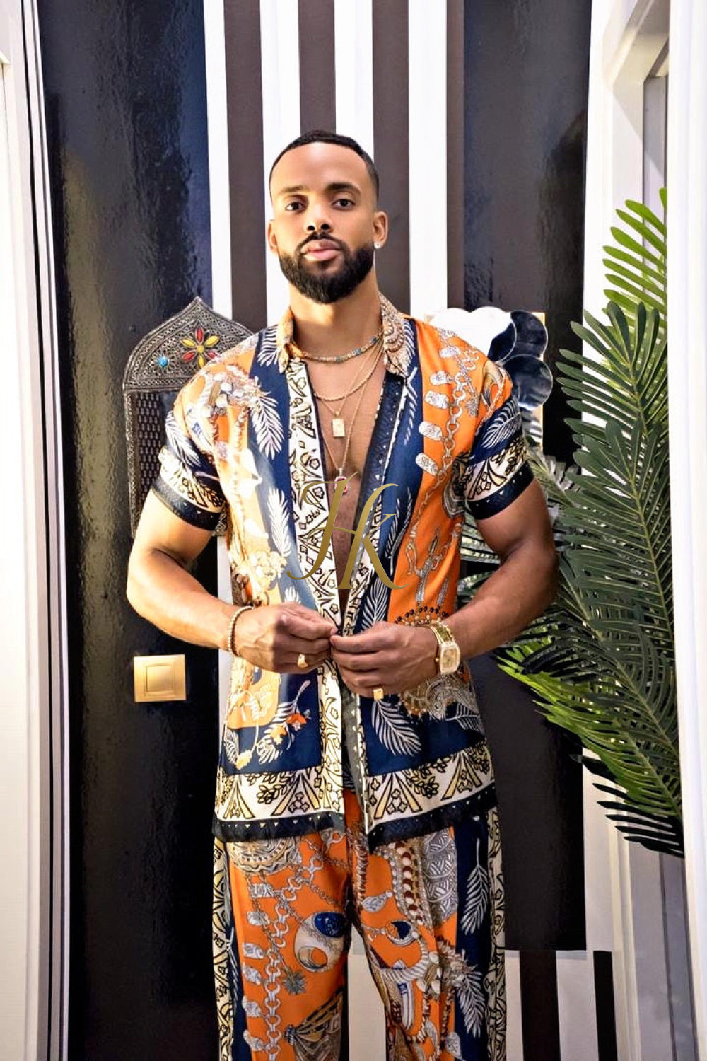 Unleash Your Style: Luxury Silk Set Festival Wear for Men - kayibstrore