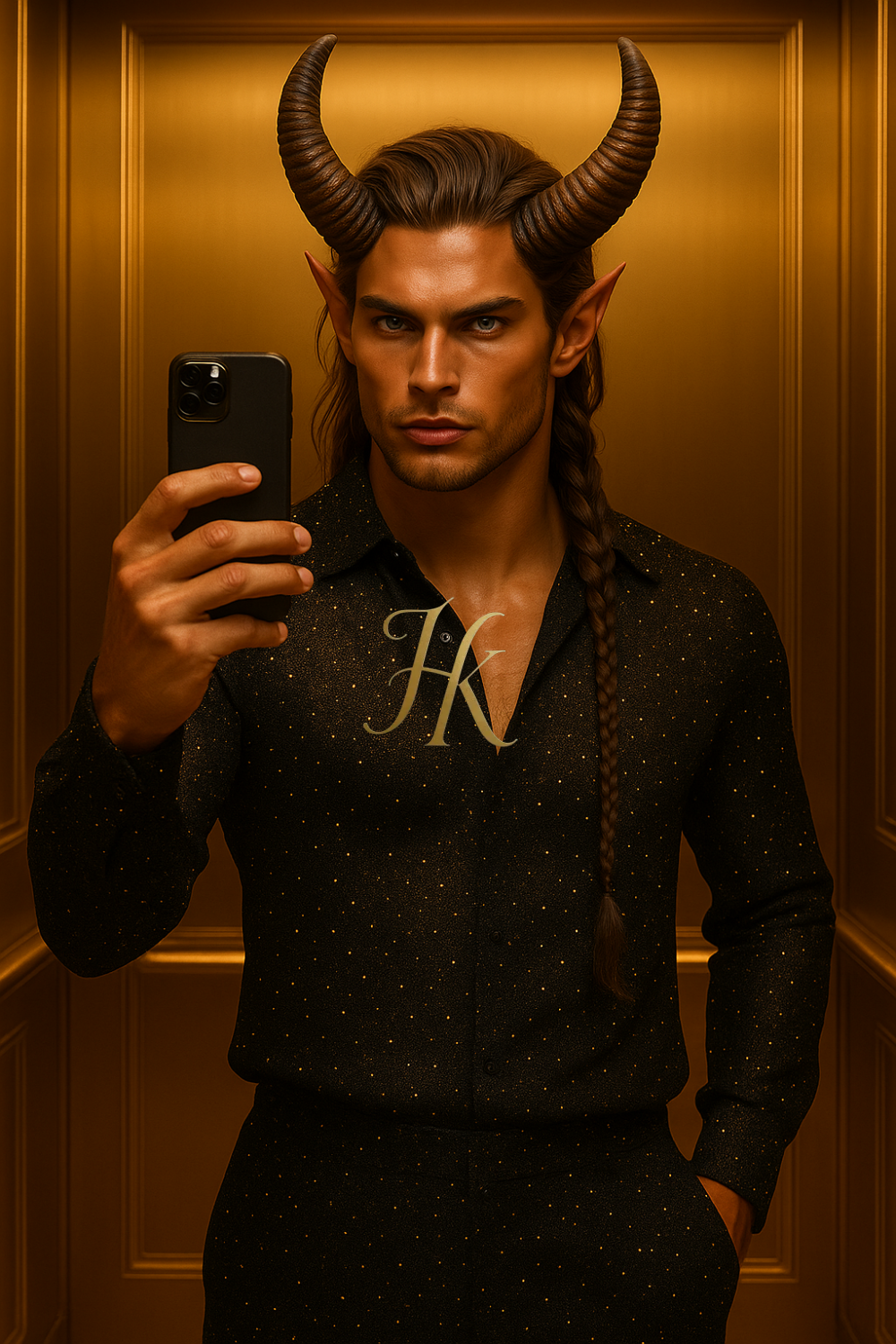 Men’s Premium Lace Set – French Tulle with Sequins & Beaded Embroidery Shirt and Pants