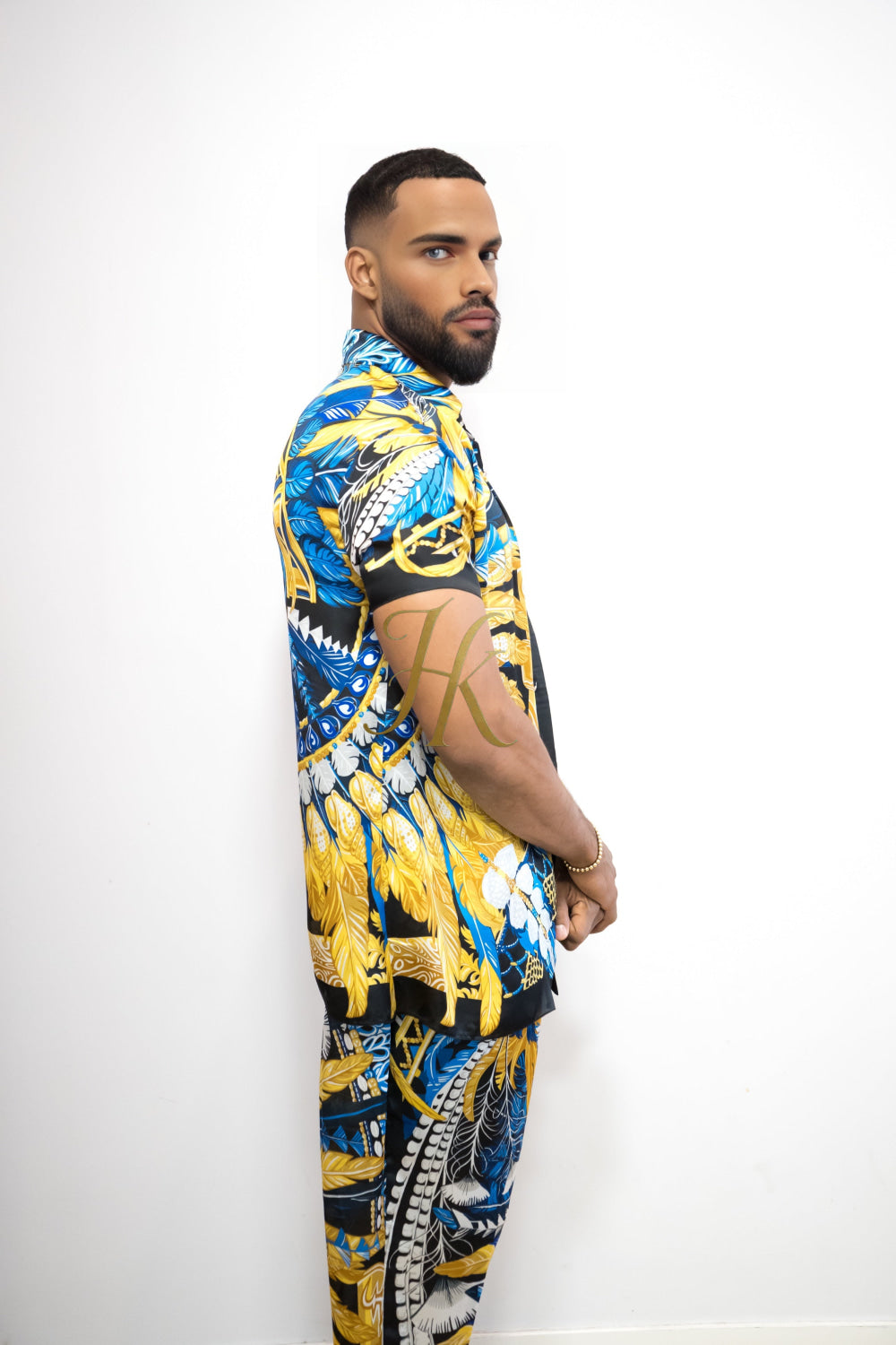 Men's luxury Silk Beach summer Outfit - kayibstrore