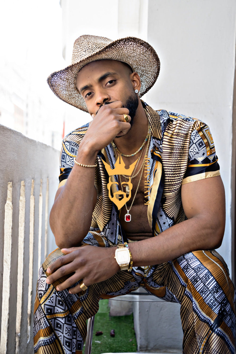 Luxury Silk Set for Men: Perfect Summer and Beach Wear - kayibstrore