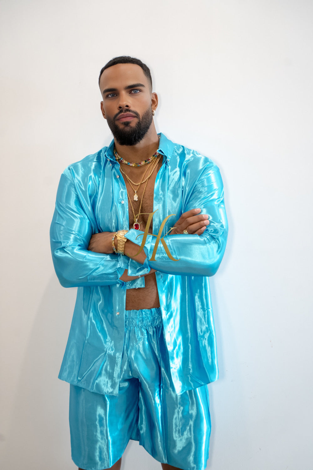 Men's Apparel Silk Shirt Set - Elevate Your Style with Pure Luxury - Hand-Sewn for Impeccable Quality - kayibstrore