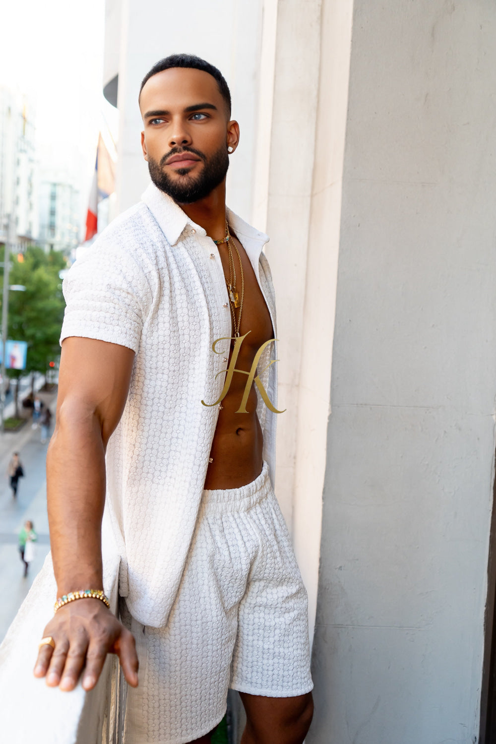 Fashion Spring/Summer Men's Lace Two-Piece Clothing - kayibstrore