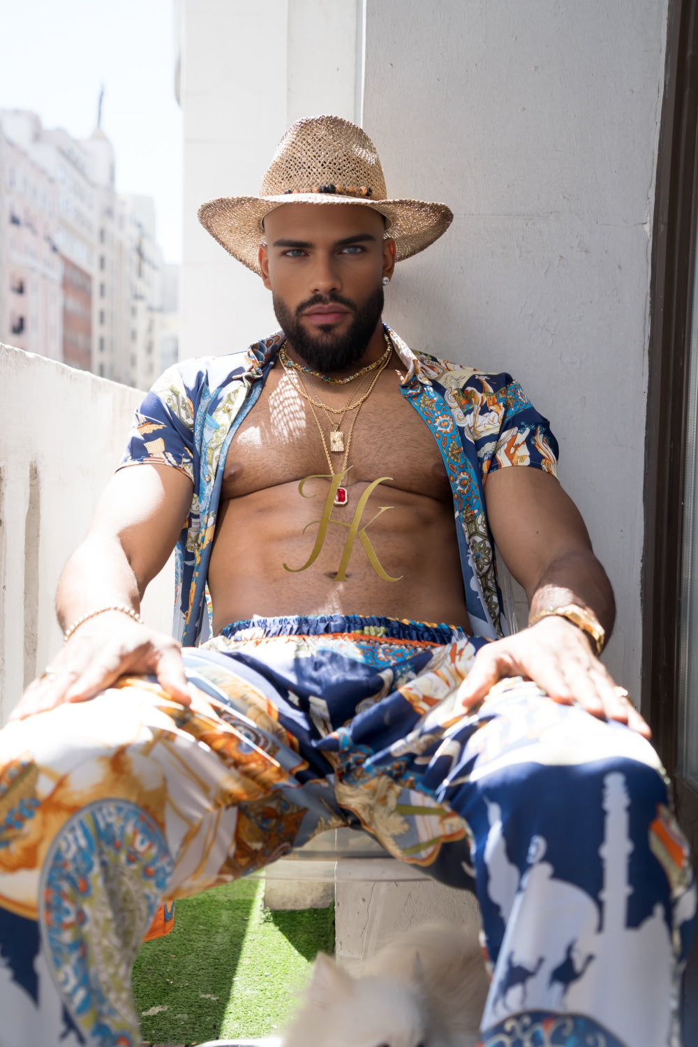 Men's luxury Silk Shirt and Pant Set - kayibstrore