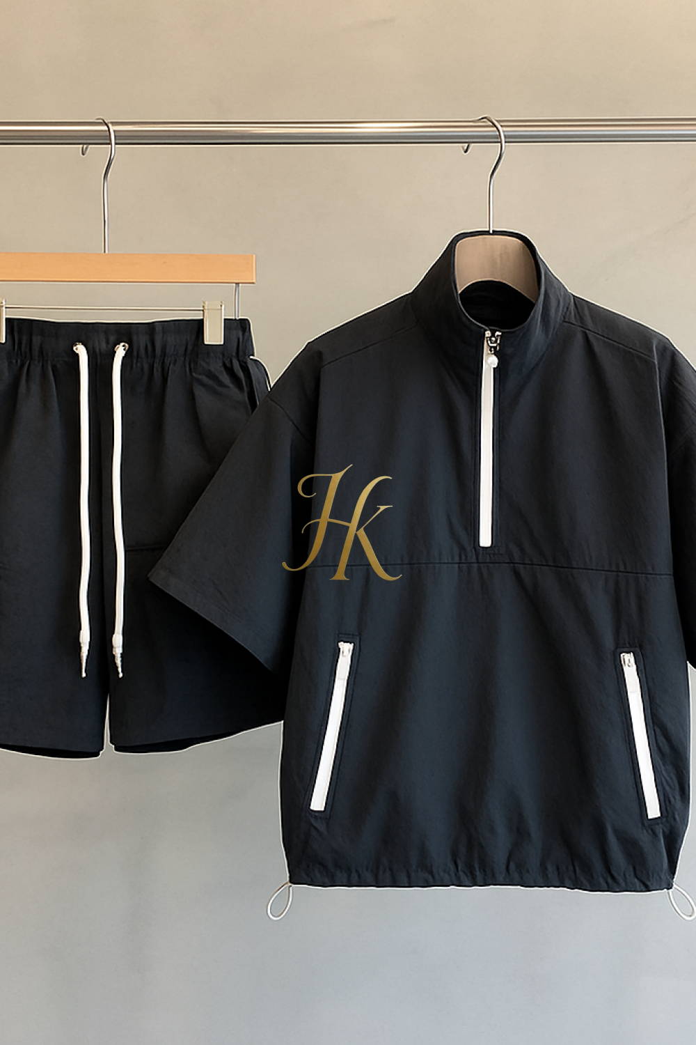 Men’s Casual Summer Tracksuit – 2PCS Short Sleeve Top & Shorts Set
