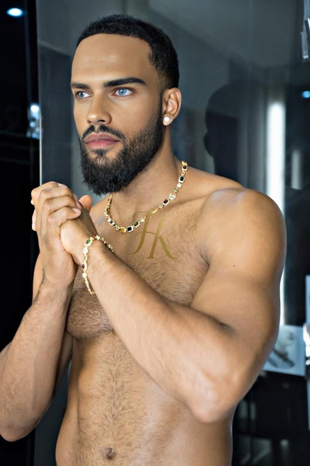 2PCS Iced Out Necklace & Bracelet Set - 10MM Colorful Zirconia Chain with Real Gold Plating, Hip Hop Jewelry for Men & Women - Perfect for Father's Day, Wedding, Anniversary, and Birthday Gifts - kayibstrore