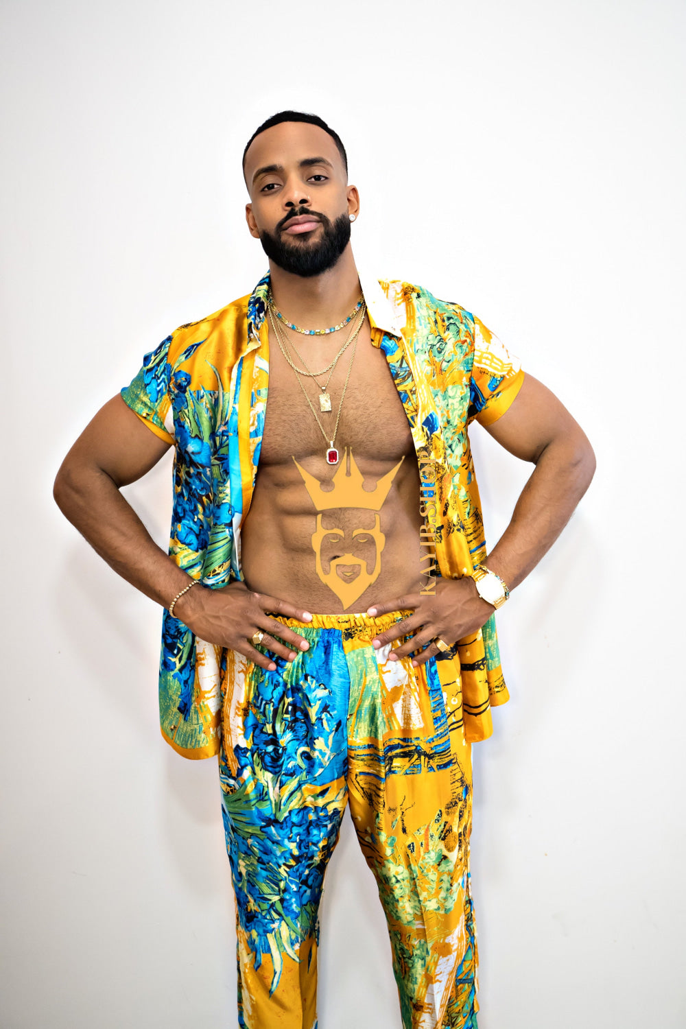 Summer Style: Men's Luxury Silk Set - kayibstrore