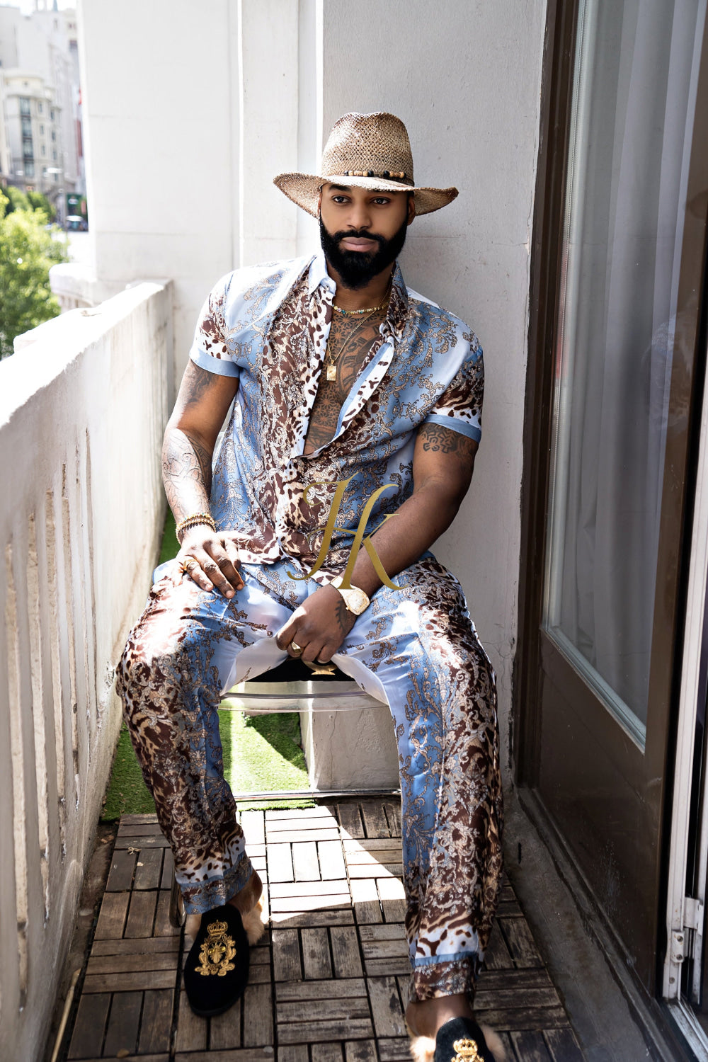 Elevate Your Summer Style: Men's Luxury Silk Set - kayibstrore