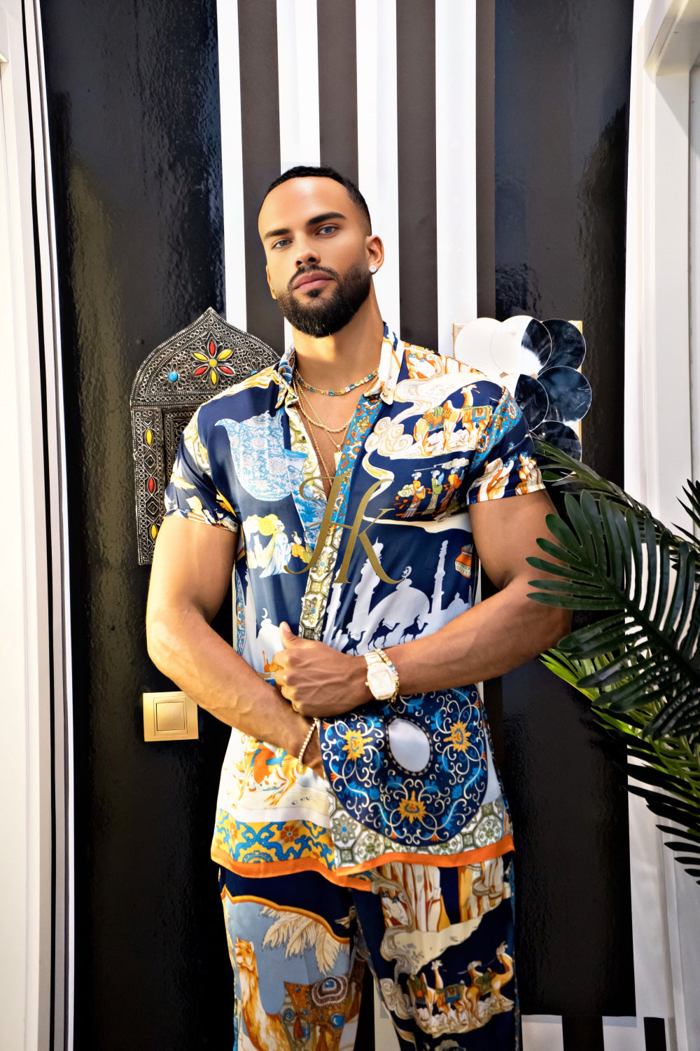Men's luxury Silk Beach Outfit - kayibstrore