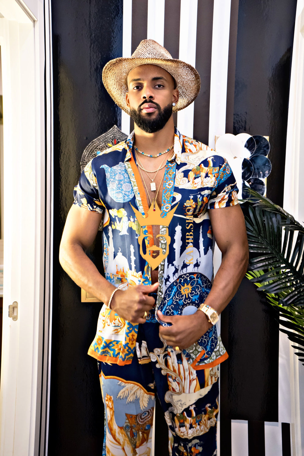 Luxury Men's Silk Summer Set outfits - kayibstrore