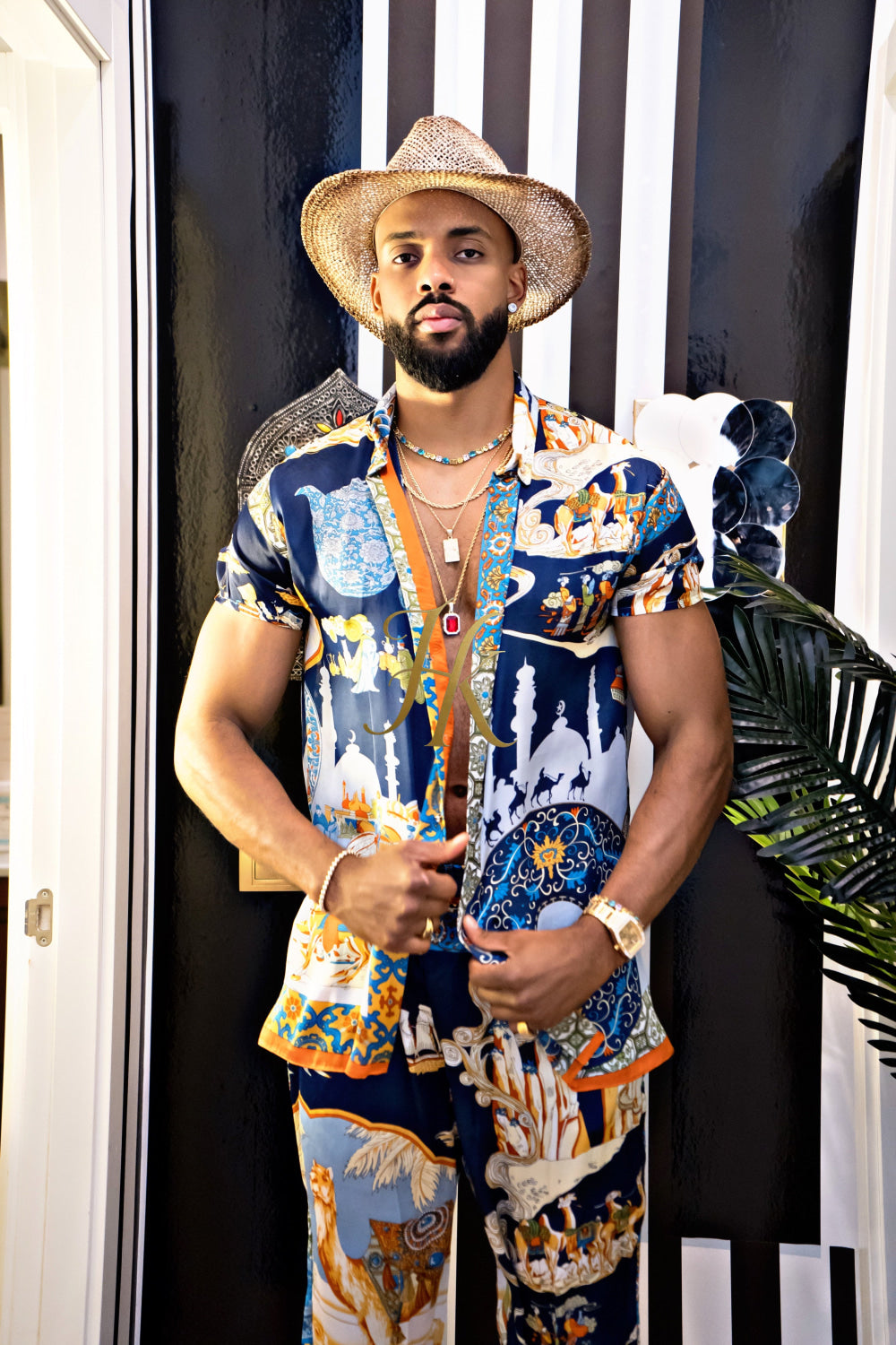 Luxury Men's Silk Summer Set outfits - kayibstrore