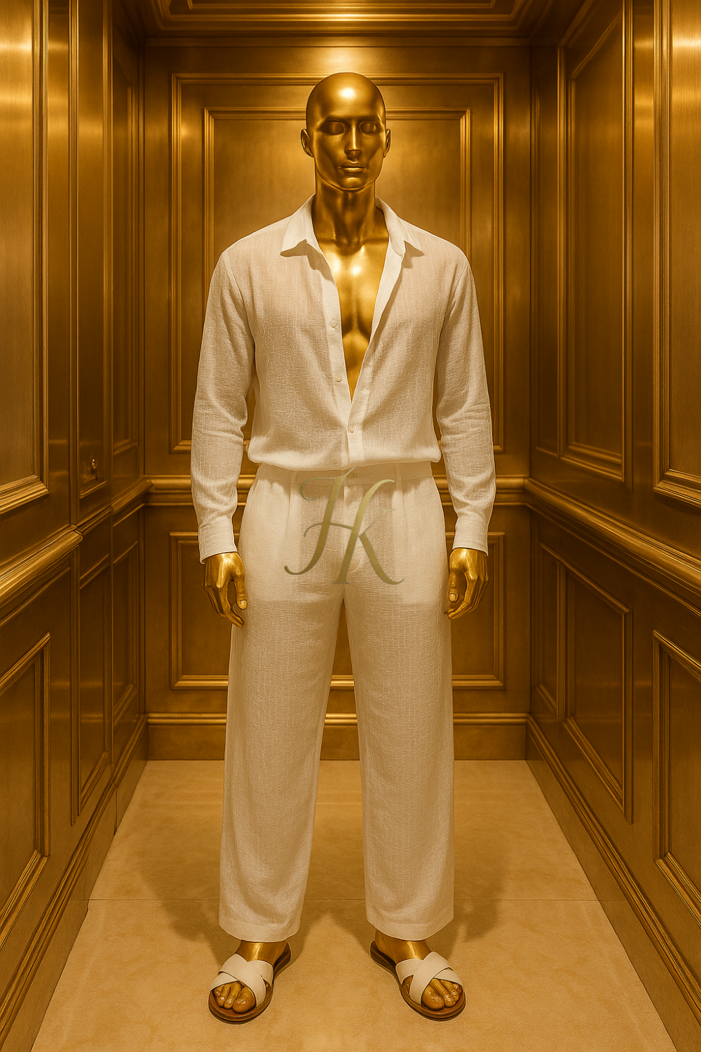 Conjunto de vestido de seda de lujo para hombre rojo