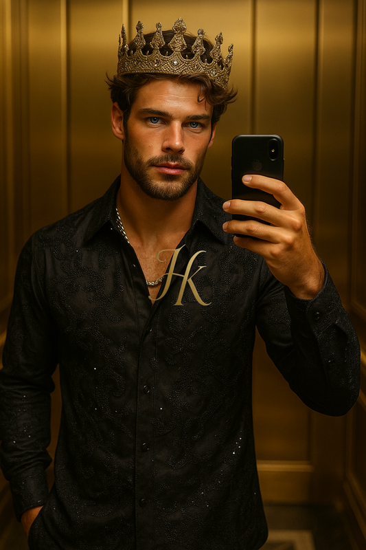 Conjunto de vestido de seda de lujo para hombre rojo