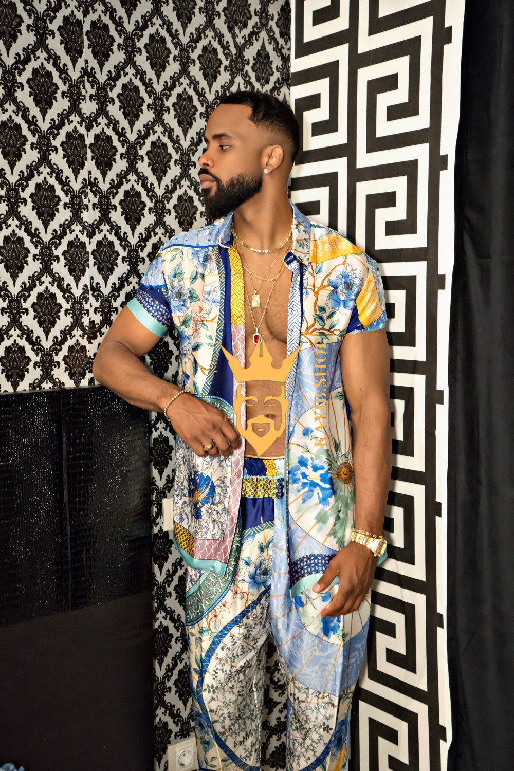 Luxury Men's Silk Party Outfits set - kayibstrore
