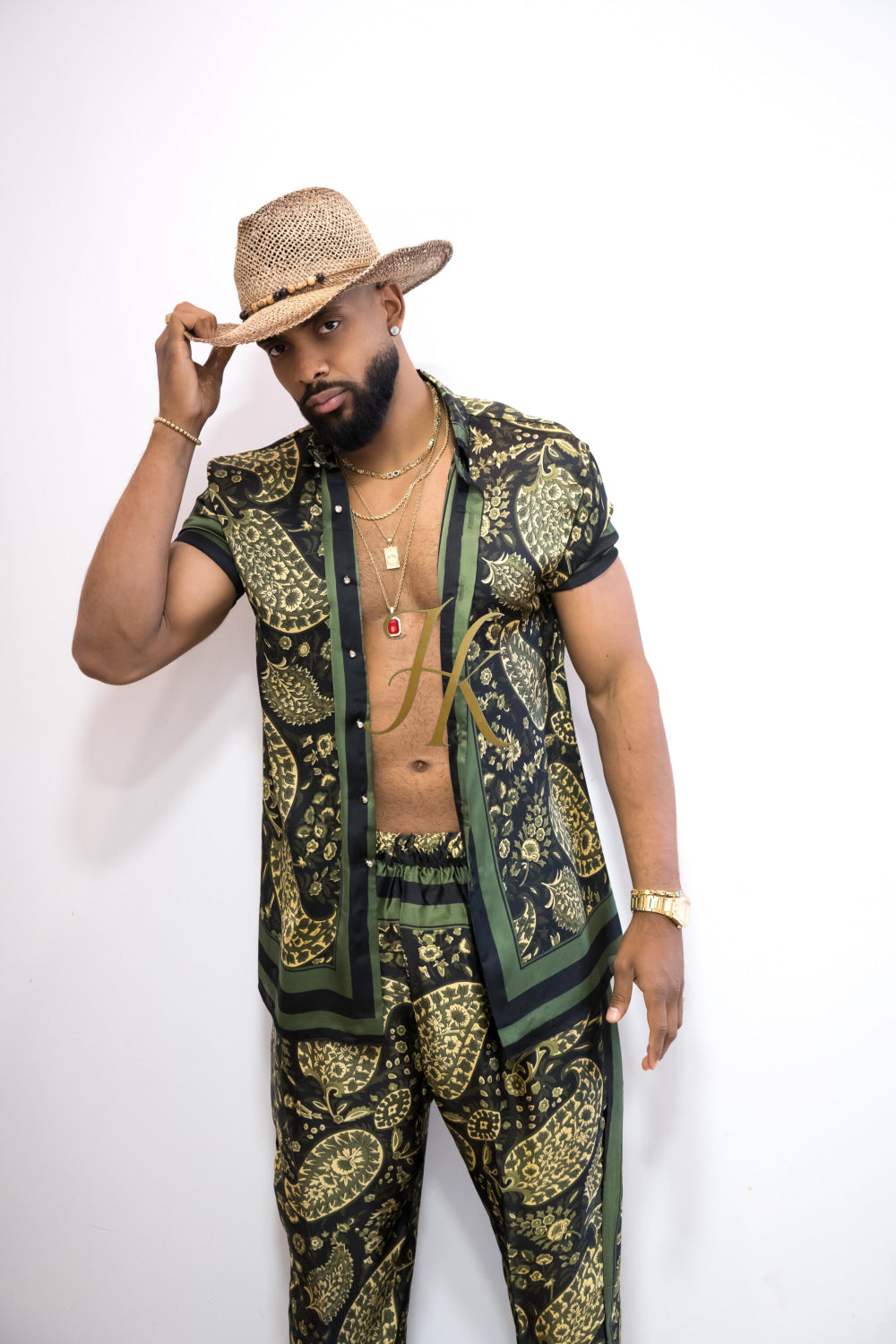 Luxury Men's Silk Summer Set outfits - kayibstrore