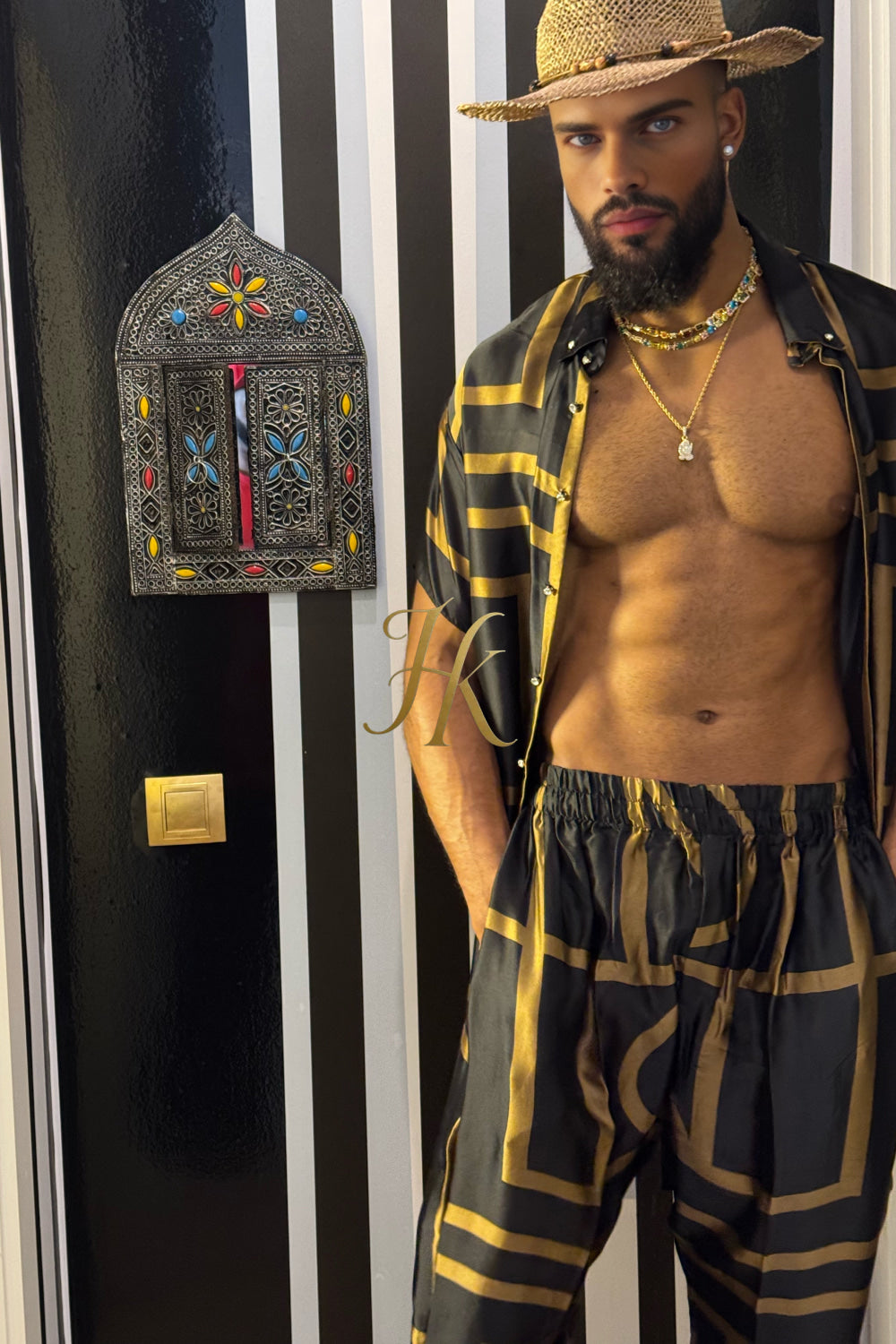 Men's Silk Summer Set outfits : Luxury menswear - kayibstrore